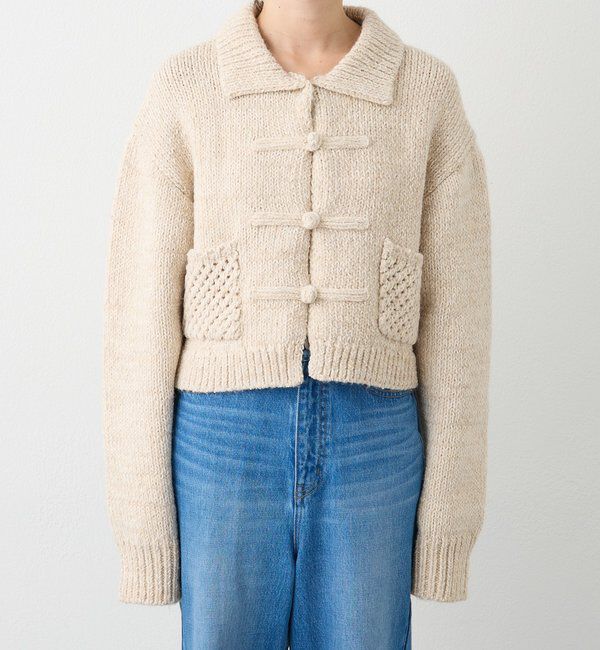  「【a Nice （ア ・ニース）】ニットジャケット」|ニット・セーター|