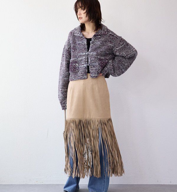  「【a Nice （ア ・ニース）】ニットジャケット」|ニット・セーター|