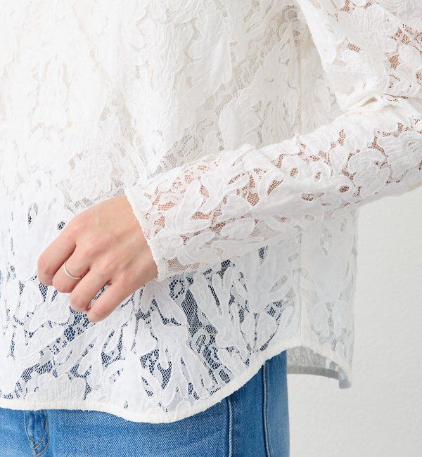  「【a Nice （ア ・ニース）】クラフトレースブラウス」|シャツ・ブラウス|
