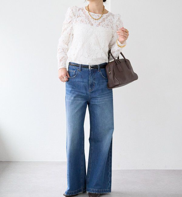  「【a Nice （ア ・ニース）】クラフトレースブラウス」|シャツ・ブラウス|