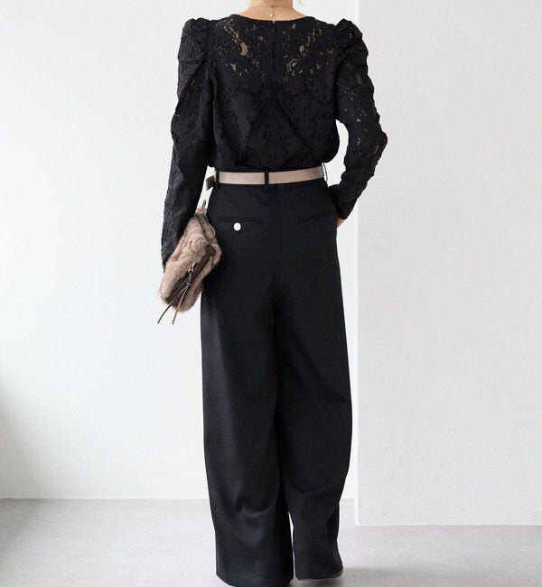  「【a Nice （ア ・ニース）】クラフトレースブラウス」|シャツ・ブラウス|