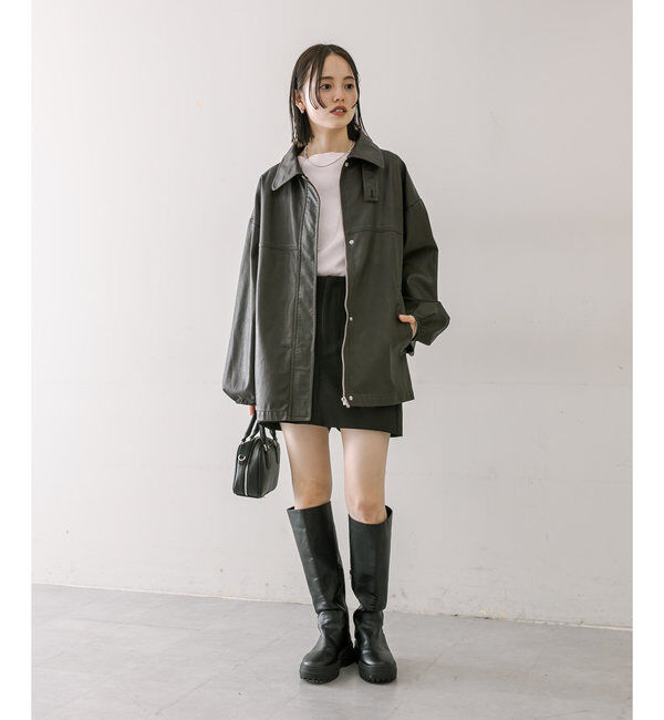  「【3色展開】フェイクレザージャケット」|その他|