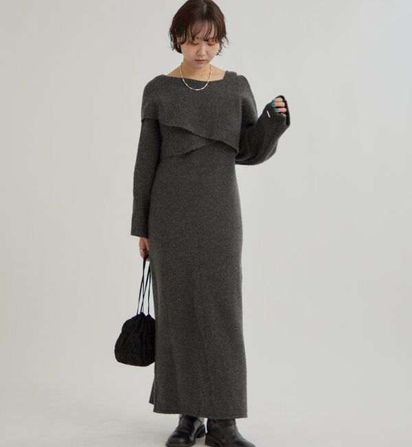  「クロスニット ワンピース」|ワンピース|