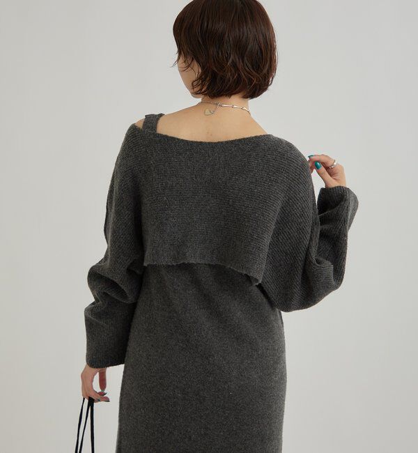  「クロスニット ワンピース」|ワンピース|