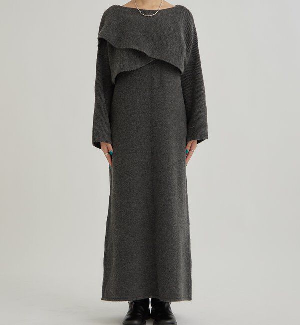  「クロスニット ワンピース」|ワンピース|