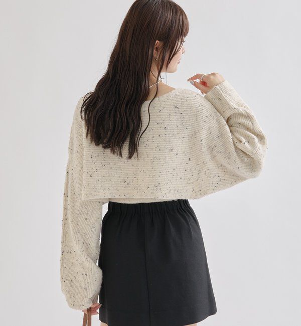  「クロスニットスリットキャミSET」|ニット・セーター|