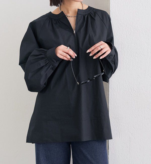  「ハーフZIPチュニック」|シャツ・ブラウス|
