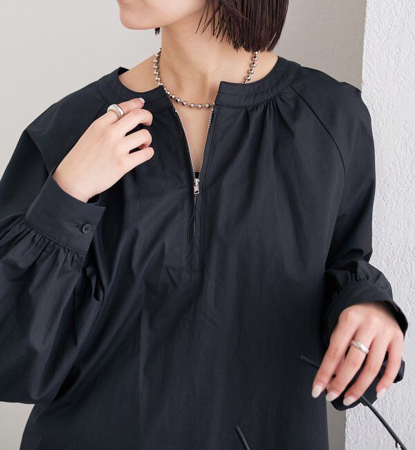  「ハーフZIPチュニック」|シャツ・ブラウス|