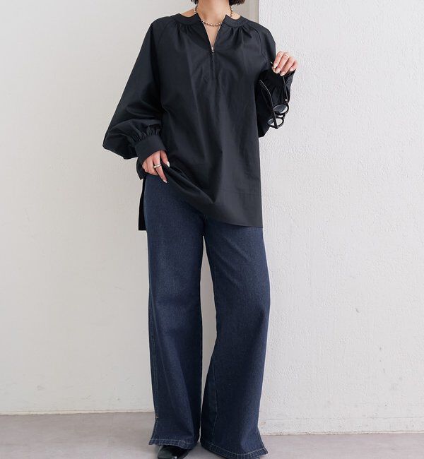  「ハーフZIPチュニック」|シャツ・ブラウス|