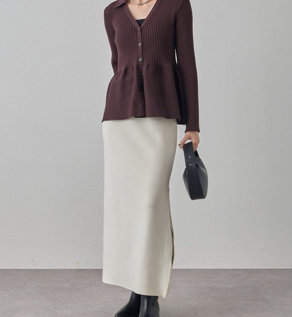  「【Lサイズも登場！】ポンチZIPタイトスカート」|スカート|