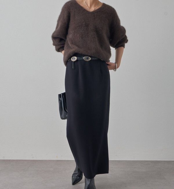  「【Lサイズも登場！】ポンチZIPタイトスカート」|スカート|