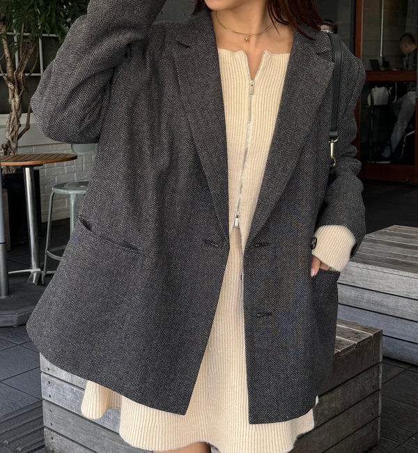  「【SNS総再生回数400万回突破！セットアップ対応】オーバーダブルジャケット」|テーラードジャケット|