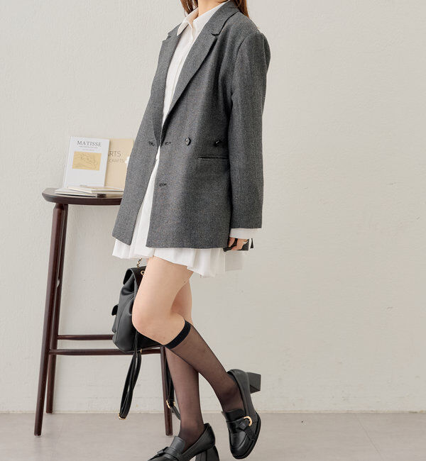  「【SNS総再生回数400万回突破！セットアップ対応】オーバーダブルジャケット」|テーラードジャケット|