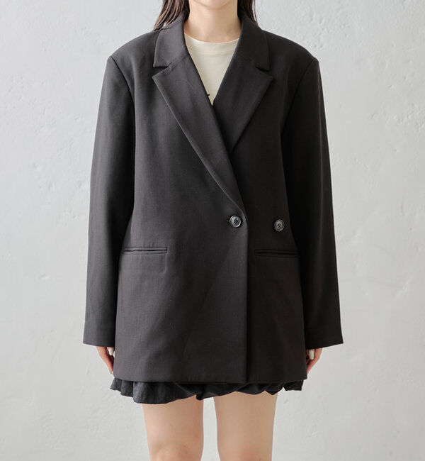  「【SNS総再生回数400万回突破！セットアップ対応】オーバーダブルジャケット」|テーラードジャケット|