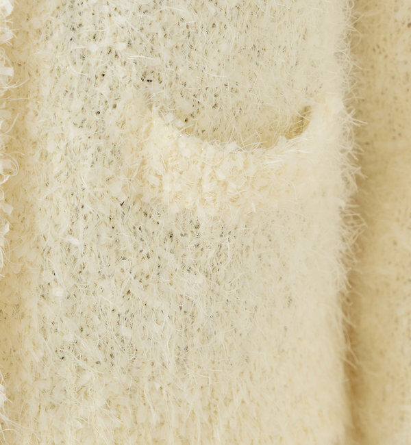  「【セットアップ対応】ラメシャギー金釦コンパクト長袖カーディガン」|カーディガン|