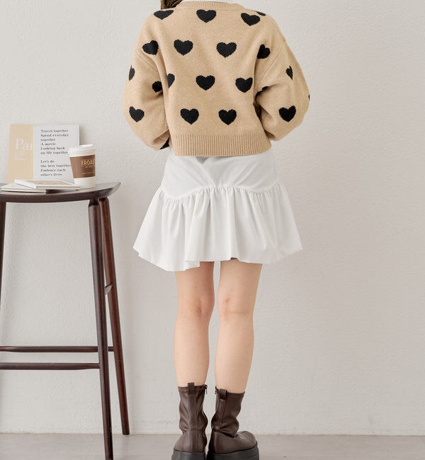  「【リバーシブル】ハートジャガードニット」|ニット・セーター|