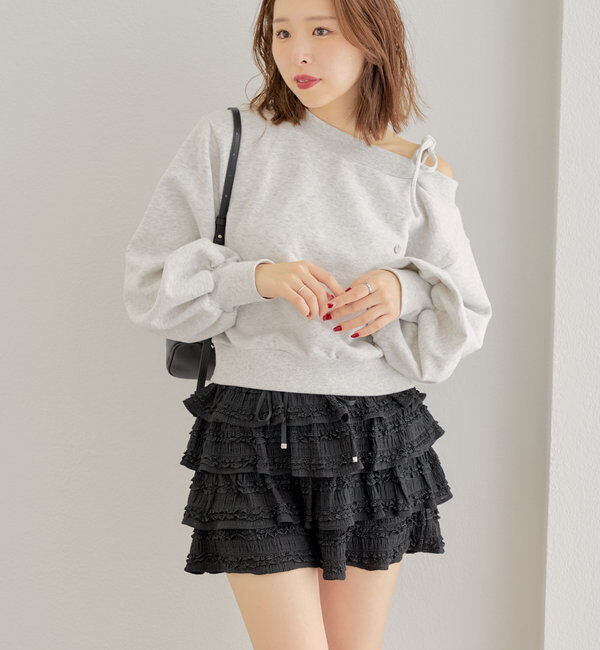  「レースティアードショートパンツ」|チノ|