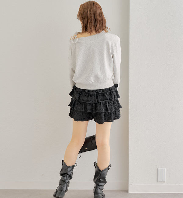  「レースティアードショートパンツ」|チノ|