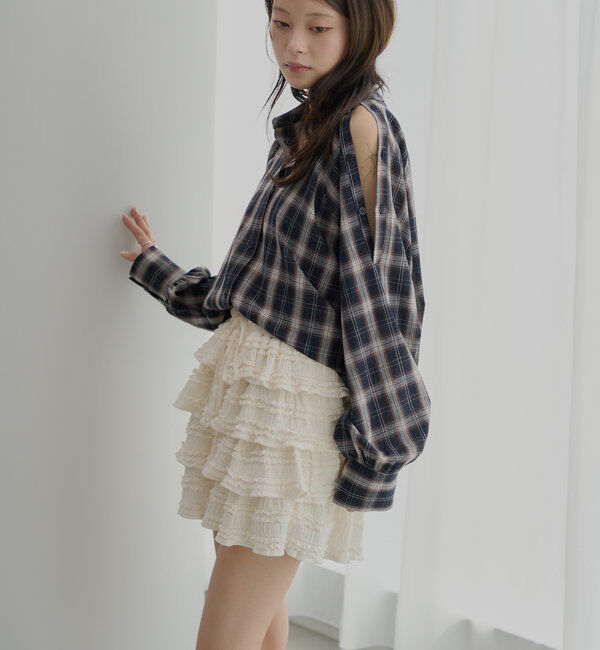  「レースティアードショートパンツ」|チノ|