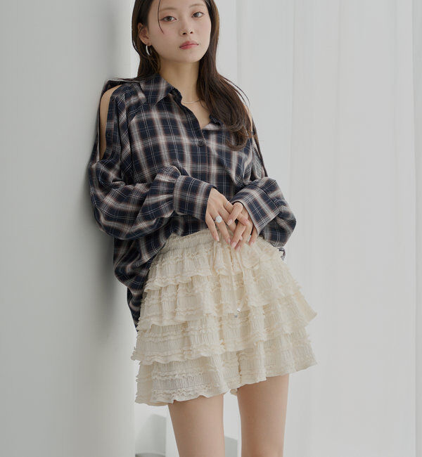  「レースティアードショートパンツ」|チノ|