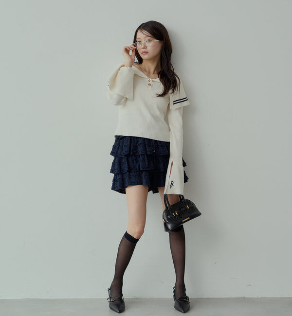  「レースティアードショートパンツ」|チノ|