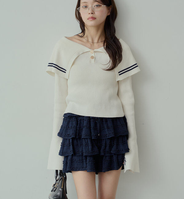  「レースティアードショートパンツ」|チノ|