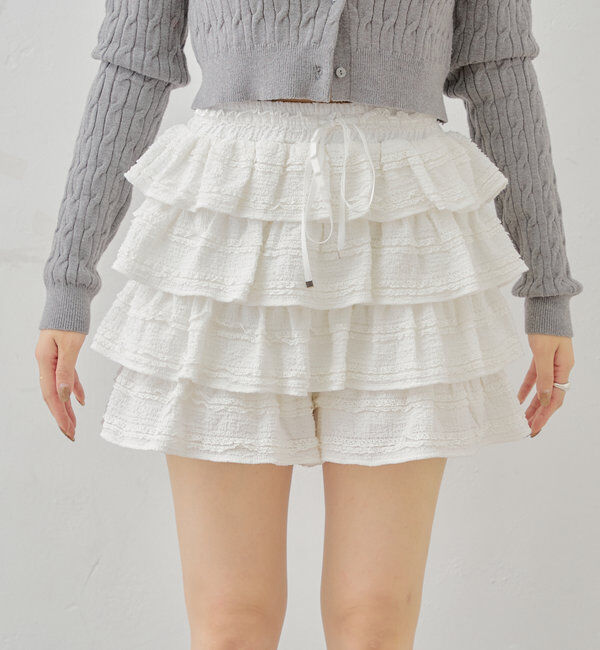 「レースティアードショートパンツ」|チノ|