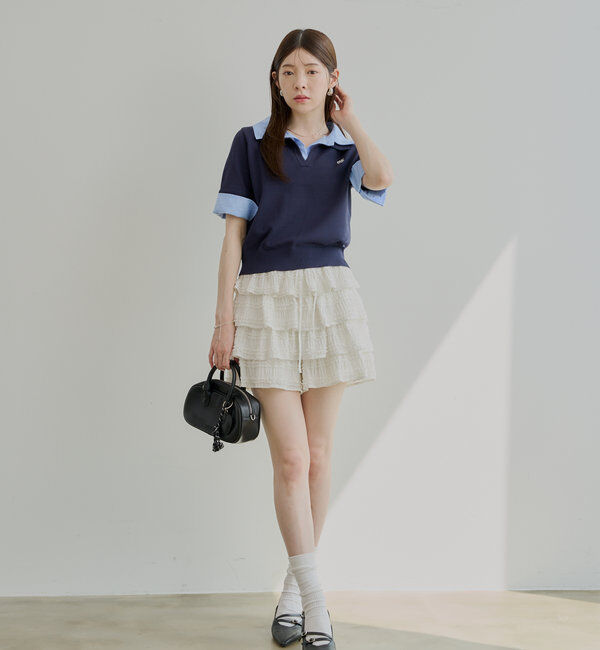  「レースティアードショートパンツ」|チノ|