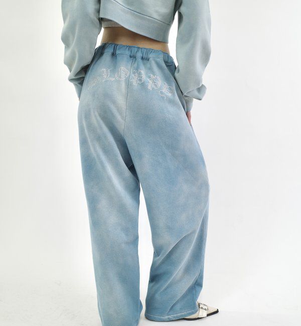  「【SLOPPY/スロッピー】ラインストーン裏毛スウェットパンツ」|チノ|