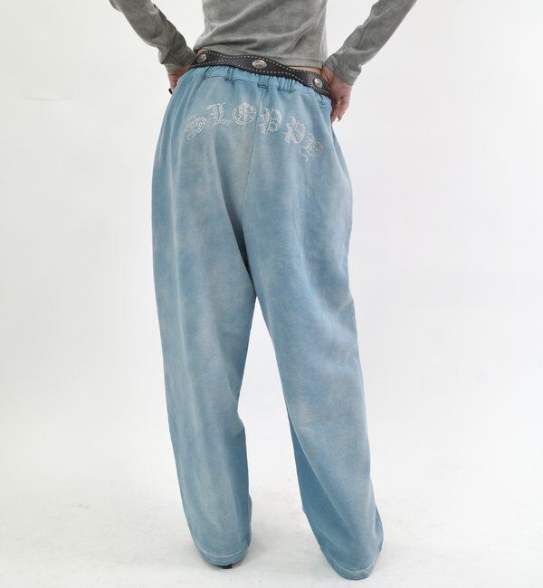  「【SLOPPY/スロッピー】ラインストーン裏毛スウェットパンツ」|チノ|