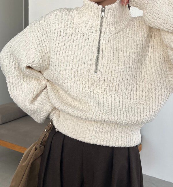  「ハーフジップニット」|ニット・セーター|