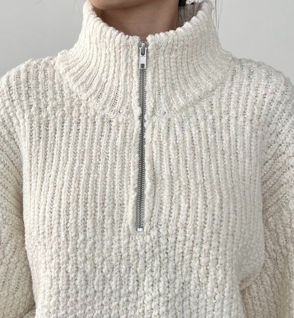  「ハーフジップニット」|ニット・セーター|