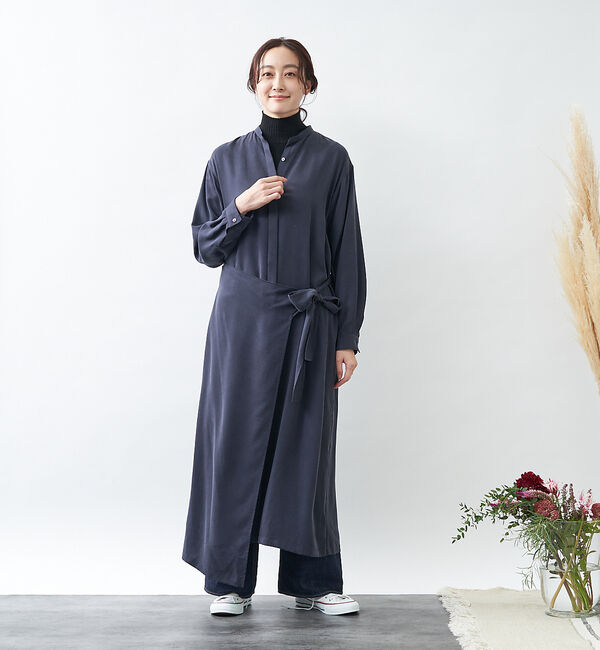 collex「リヨセルツイルワンピース」|ワンピース|ネイビー