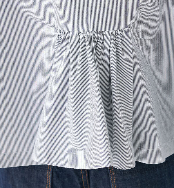 collex「＜手洗い可＞ウェーブストライプブラウス」|シャツ・ブラウス|