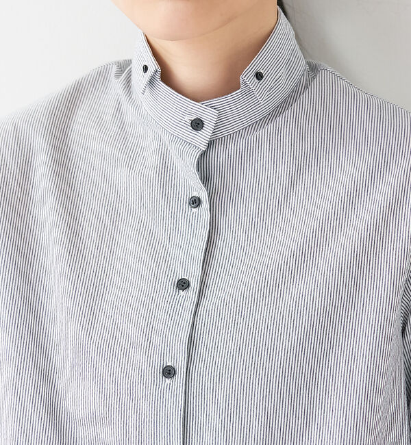 collex「＜手洗い可＞ウェーブストライプブラウス」|シャツ・ブラウス|