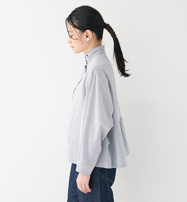 collex「＜手洗い可＞ウェーブストライプブラウス」|シャツ・ブラウス|