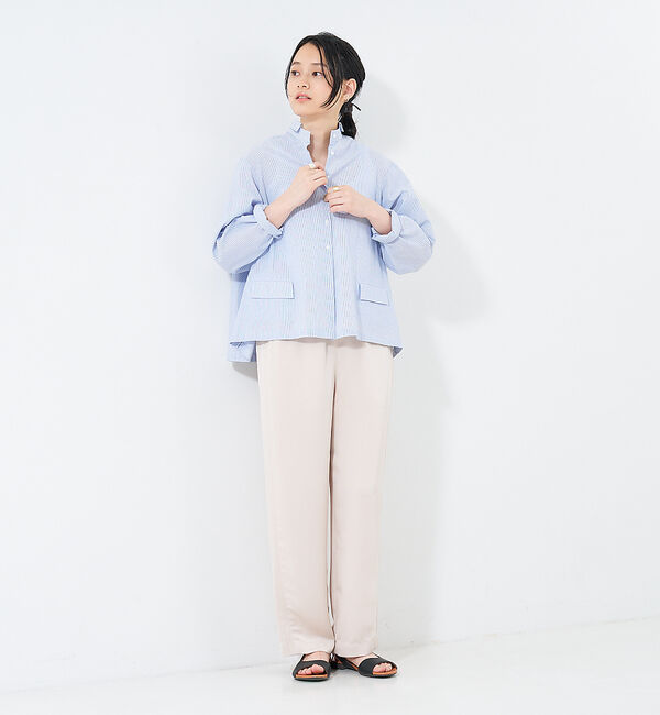 collex「＜手洗い可＞ウェーブストライプブラウス」|シャツ・ブラウス|