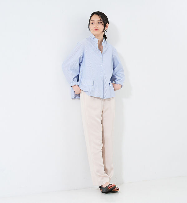 collex「＜手洗い可＞ウェーブストライプブラウス」|シャツ・ブラウス|
