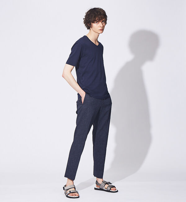 ABAHOUSE「【FLEX COOL】超接触冷感 スムースVネック Tシャツ」|Tシャツ・カットソー|