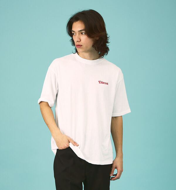 ABAHOUSE「【DISCUS/ディスカス】ビッグシルエット バックプリント半袖Tシャツ/ブラン」|Tシャツ・カットソー|ホワイト