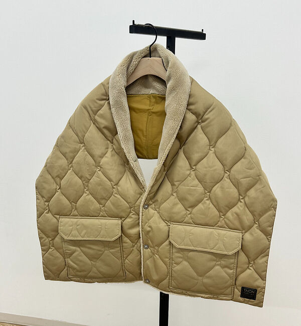 ABAHOUSE「【WEB限定】TAION MILITARY RIVERSIBLE DOWN ST」|マフラー|ベージュ