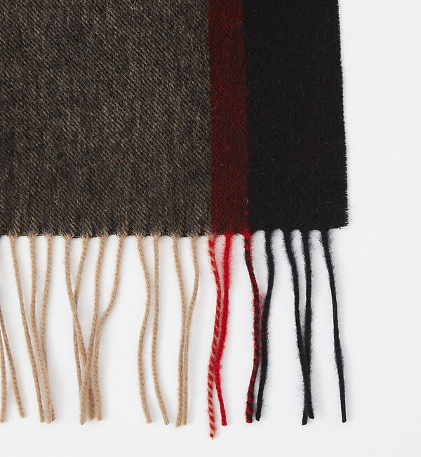 ABAHOUSE「【TWEED MILL/ツイードミル】ラムウールチェック柄ストール/ユニセックス」|マフラー|