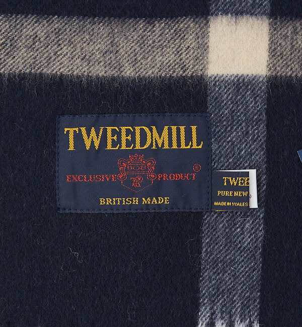 ABAHOUSE「【TWEED MILL/ツイードミル】ラムウールチェック柄ストール/ユニセックス」|マフラー|