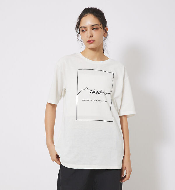 ABAHOUSE「【NANGA/ナンガ】DRY MIX FRAME LOGO T/ドライミックス/」|Tシャツ・カットソー|
