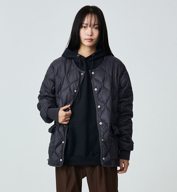 ABAHOUSE「【WEB限定】TAION MILITARY OVER SIZE CREW NEC」|ダウン|チャコールグレー