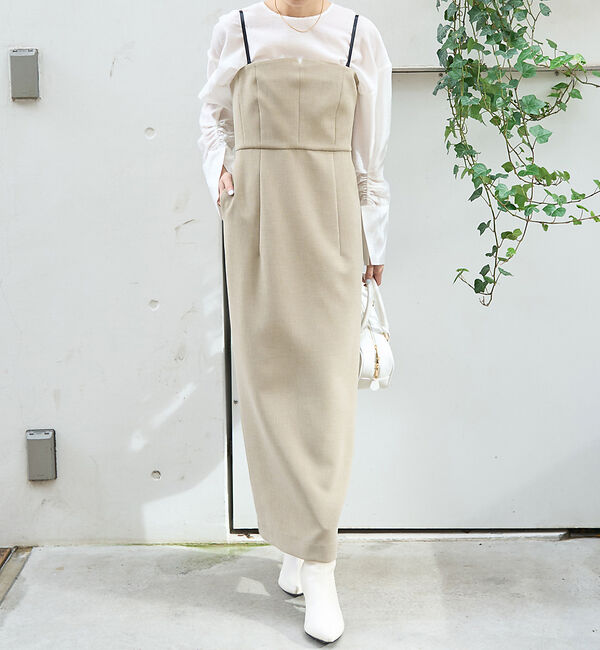 Rouge vif「2wayコルセット風ワンピース」|ワンピース|グレージュ