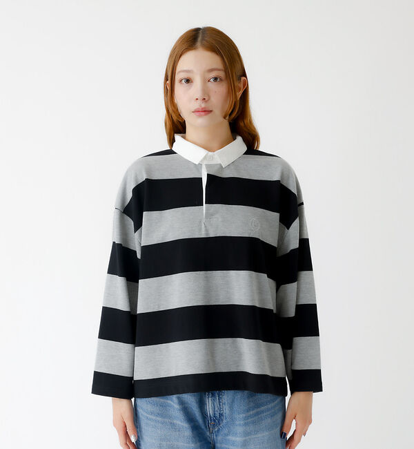 Rouge vif「【PARROTT CANVAS/パロットキャンバス】クロップド ワイド ラガーシ」|Tシャツ・カットソー|