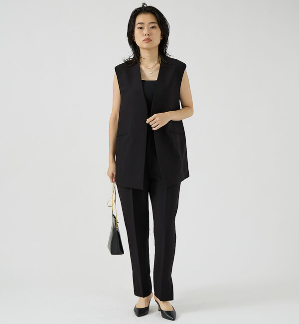 Rouge vif「【セットアップ2点セット】ダブルクロス ジレ&times;パンツ」|ダウンベスト・ベスト|