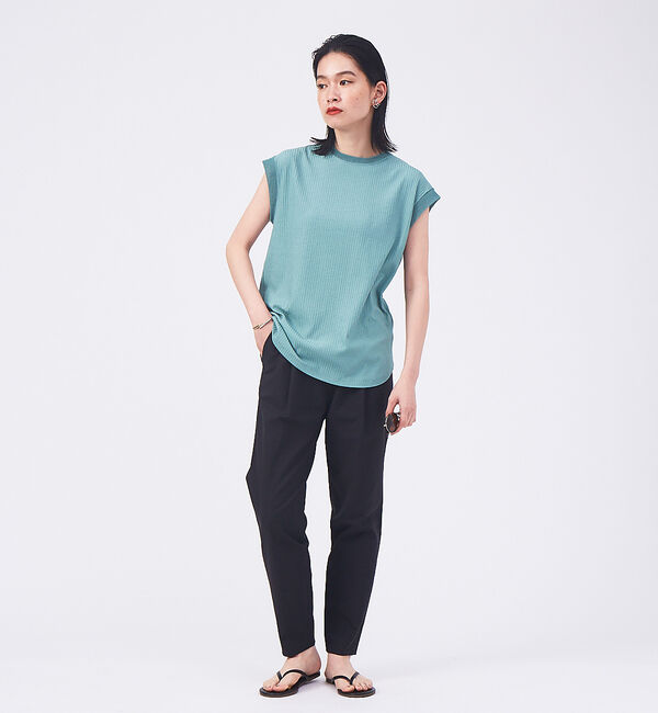 qualite「【新色登場】【セットアップ対応】コットンリネン2WAYストレッチタックパンツ」|その他|