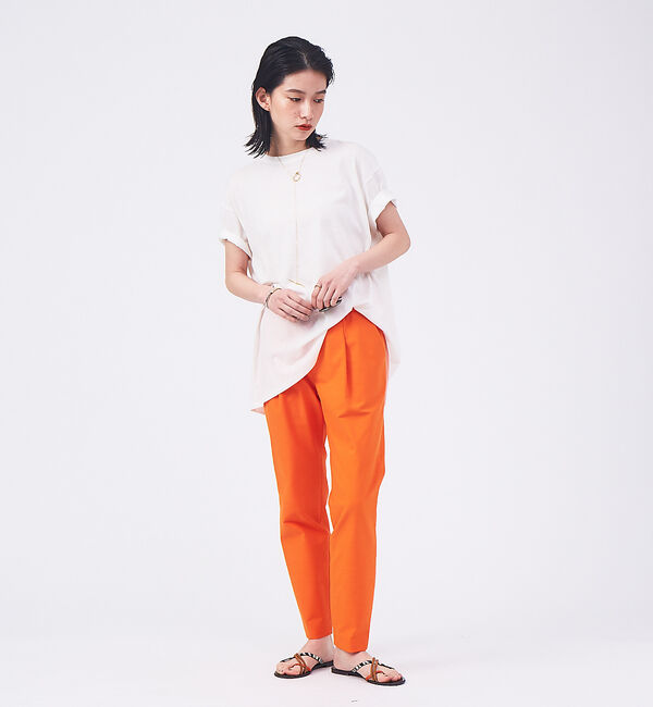 qualite「【新色登場】【セットアップ対応】コットンリネン2WAYストレッチタックパンツ」|その他|